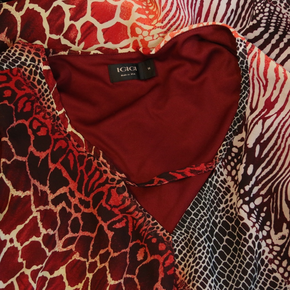 Igigi Maxi Dress Animal print Plus Size 14 24 - Picture 7 of 8